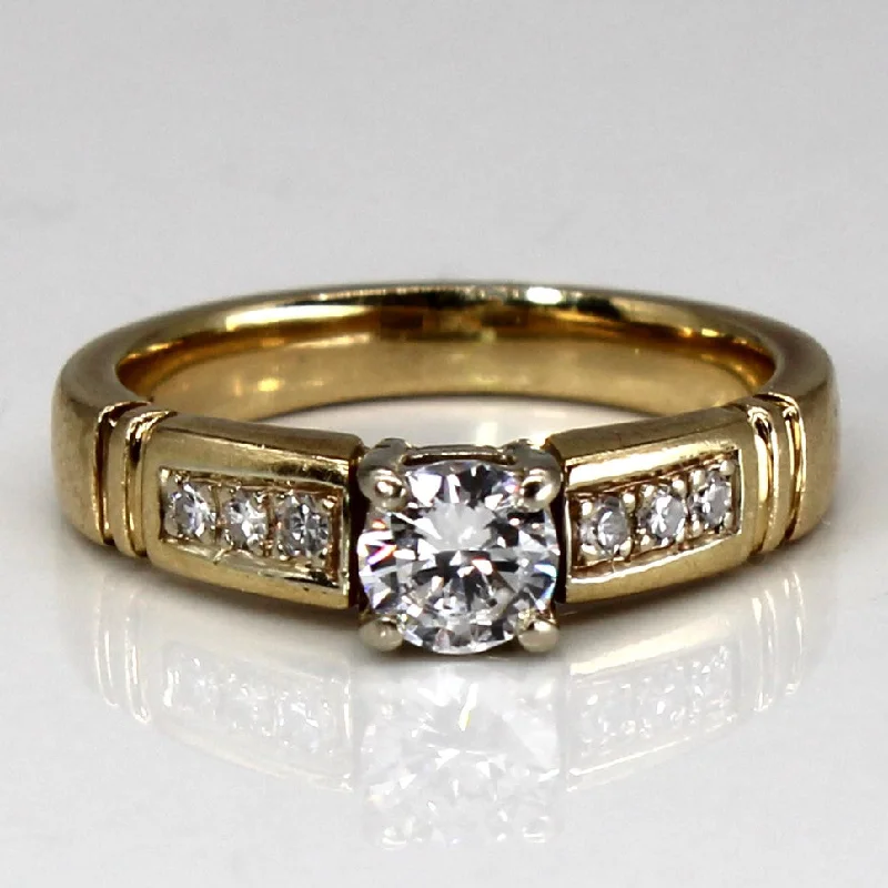 Classic And Modern Jewelry Styles On Sale Birks Solitaire with Accents Diamond 14k Ring | 0.54ctw | SZ 5.75 | Classic And Modern Jewelry Styles On Sale Birks Solitaire with Accents Diamond 14k Ring | 0.54ctw | SZ 5.75 |