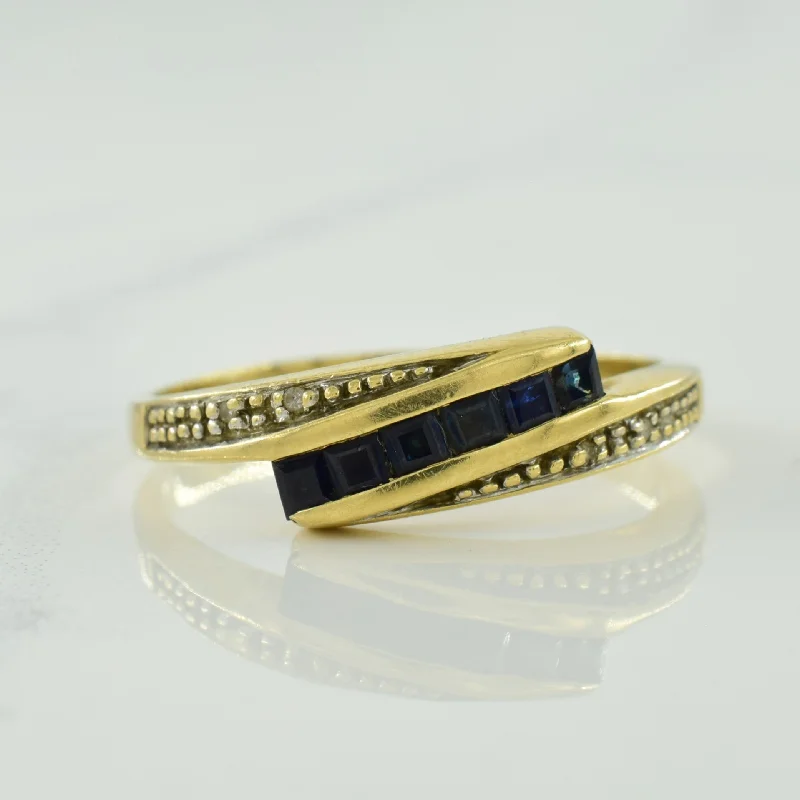 Jewelry Clearance Event – Last Chance For Stunning Deals Blue Sapphire & Diamond Bypass Ring | 0.30ctw, 0.01ctw | SZ 9 | Jewelry Clearance Event – Last Chance For Stunning Deals Blue Sapphire & Diamond Bypass Ring | 0.30ctw, 0.01ctw | SZ 9 |