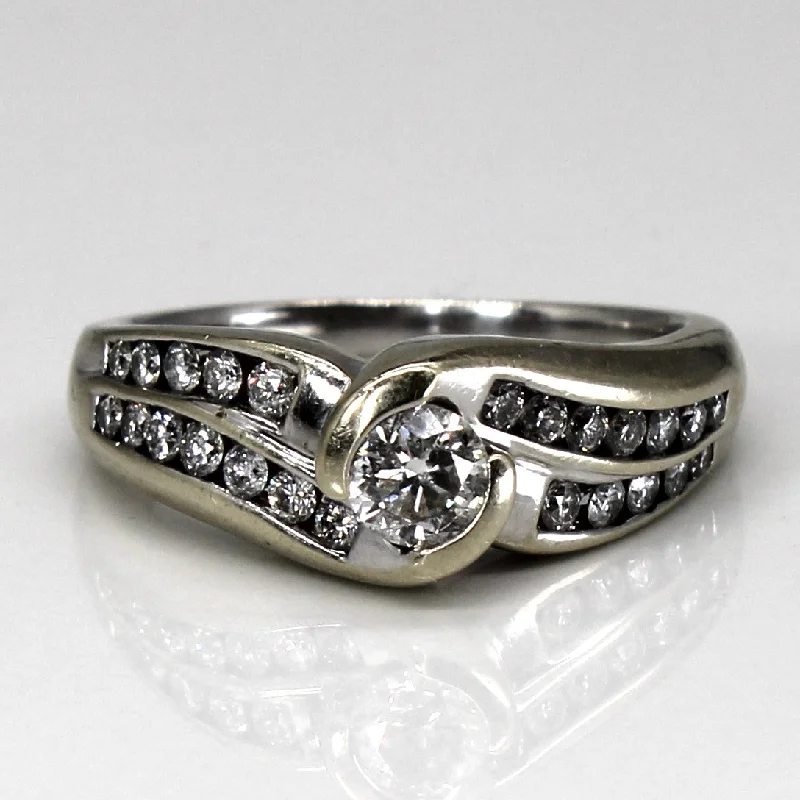 Stunning Jewelry At Even More Stunning Prices Bypass Channel Set Diamond 14k Ring | 0.81ctw | SZ 8.75 | Stunning Jewelry At Even More Stunning Prices Bypass Channel Set Diamond 14k Ring | 0.81ctw | SZ 8.75 |