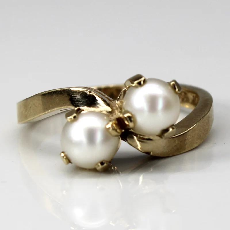 Exclusive Online Discounts On Stylish Jewelry Bypass Two Pearls Ring | SZ 6 |