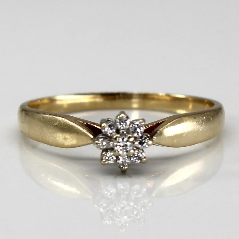 Limited-Stock Jewelry Sale – Once It's Gone, It's Gone Cluster Set Diamond Ring | 0.10ctw | SZ 7.75 |