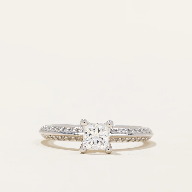 Personalized Engraved Jewelry For Meaningful Gifts GIA Certified Diamond Solitaire with Knife Edge Shape 14k Ring | 0.77ct, 0.48ctw | SZ 8 Personalized Engraved Jewelry For Meaningful Gifts GIA Certified Diamond Solitaire with Knife Edge Shape 14k Ring | 0.77ct, 0.48ctw | SZ 8