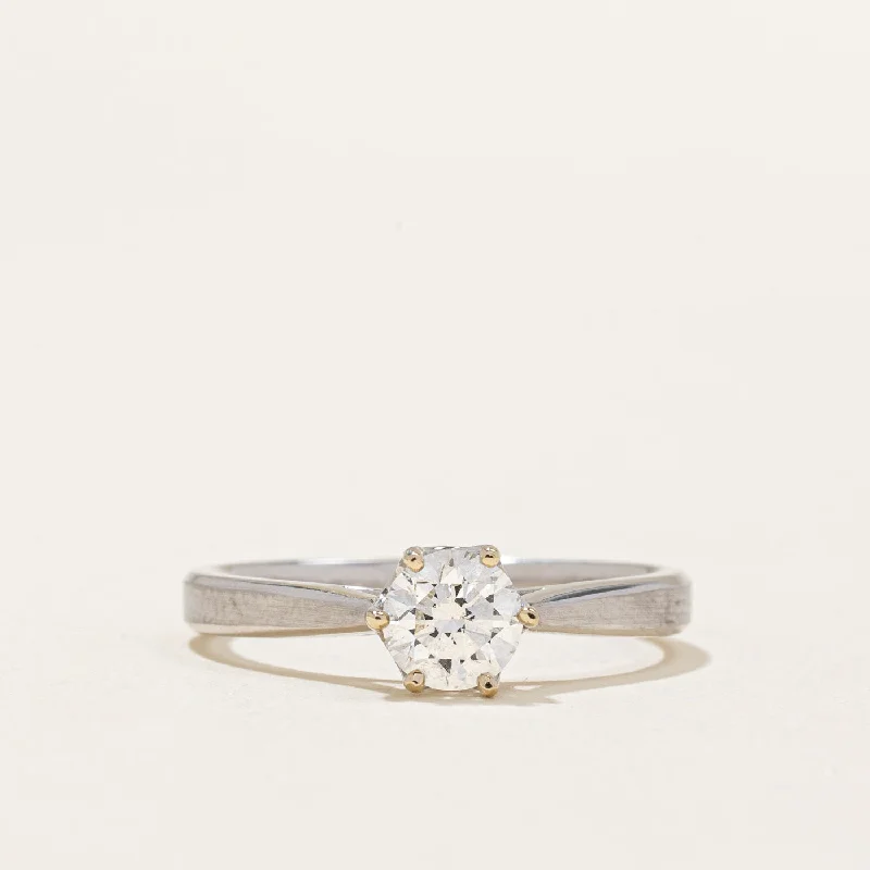 Customized Silver Jewelry For Unique Style Solitaire Diamond 18k Ring | 0.50ct | SZ 5.75 | Customized Silver Jewelry For Unique Style Solitaire Diamond 18k Ring | 0.50ct | SZ 5.75 |