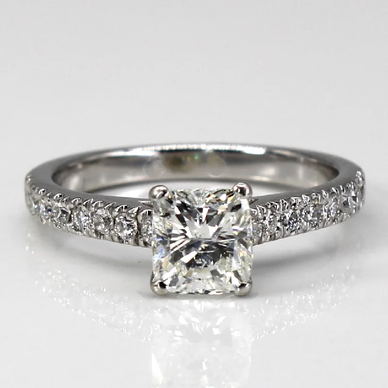 Dainty Floral Jewelry For Feminine Elegance Cushion Diamond Engagement Ring | 1.03ctw I2 H | SZ 5.75 | Dainty Floral Jewelry For Feminine Elegance Cushion Diamond Engagement Ring | 1.03ctw I2 H | SZ 5.75 |