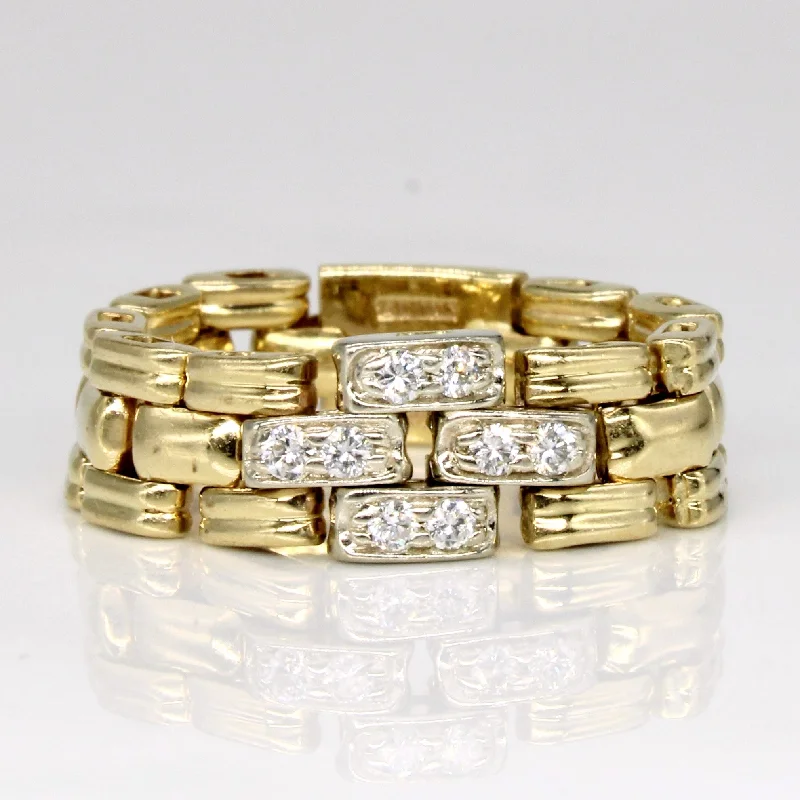 Best-Selling Jewelry Now Available At Special Deals Diamond Chain Link Ring | 0.16ctw | SZ 8.25 |