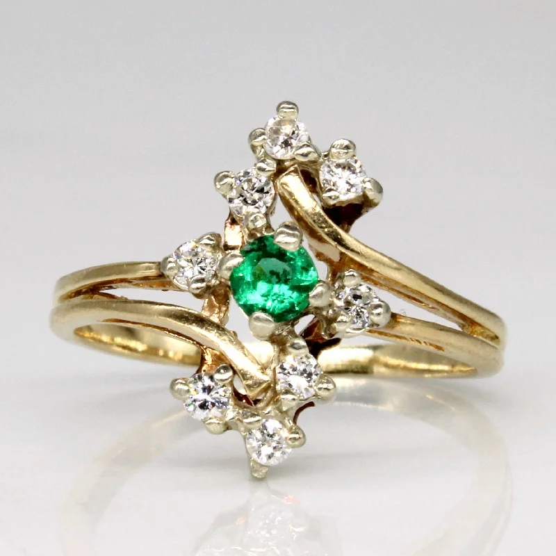 Elegant Jewelry, Exclusive Prices – Shop Now Diamond & Emerald Ring | 0.12ctw, 0.10ct | SZ 4.5 | Elegant Jewelry, Exclusive Prices – Shop Now Diamond & Emerald Ring | 0.12ctw, 0.10ct | SZ 4.5 |