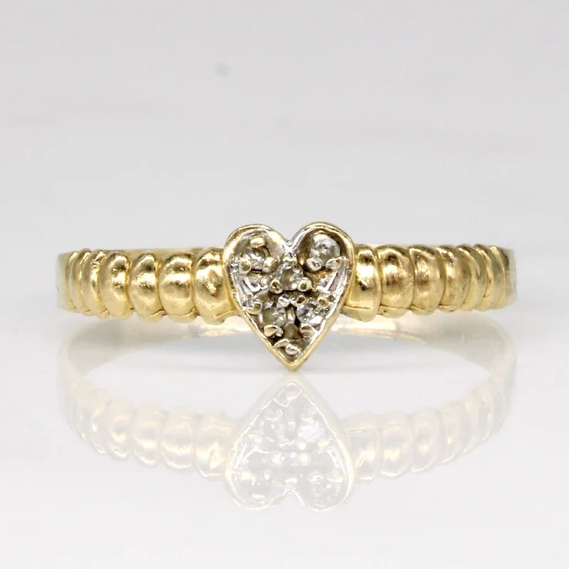 Flash Sale On Stunning Jewelry – Don't Miss Out Diamond Heart Ring | 0.03ctw | SZ 6.75 |