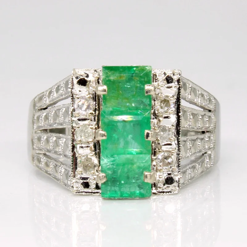 Elegant Jewelry, Exclusive Prices – Shop Now Emerald & Diamond Cocktail Ring | 1.05ctw, 0.12ctw | SZ 7.75 | Elegant Jewelry, Exclusive Prices – Shop Now Emerald & Diamond Cocktail Ring | 1.05ctw, 0.12ctw | SZ 7.75 |