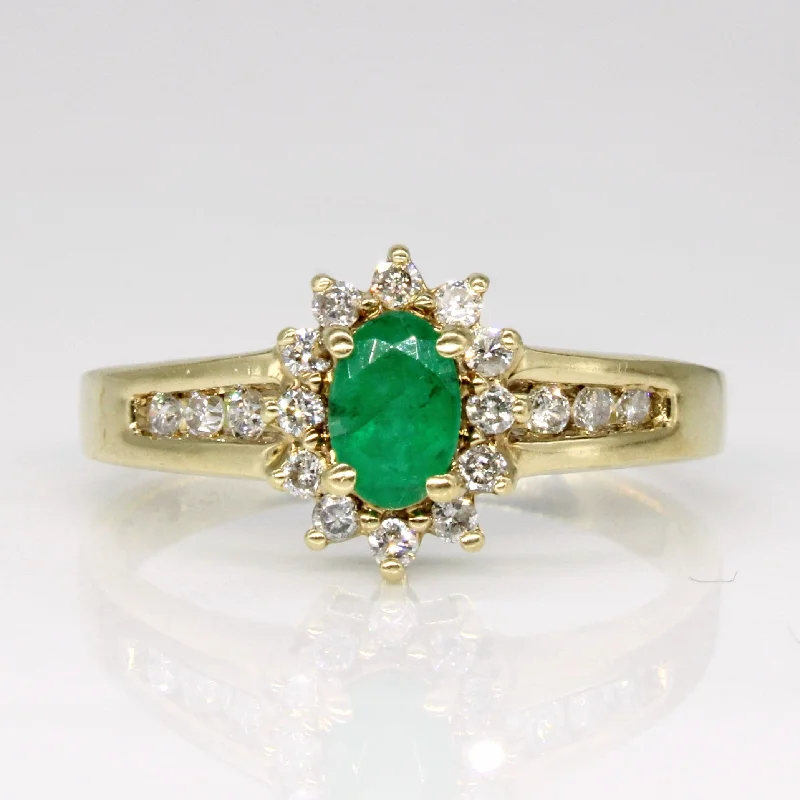 The Biggest Jewelry Sale Of The Year Is Here Emerald & Diamond Halo Ring | 0.40ct, 0.21ctw | SZ 8.75 | The Biggest Jewelry Sale Of The Year Is Here Emerald & Diamond Halo Ring | 0.40ct, 0.21ctw | SZ 8.75 |