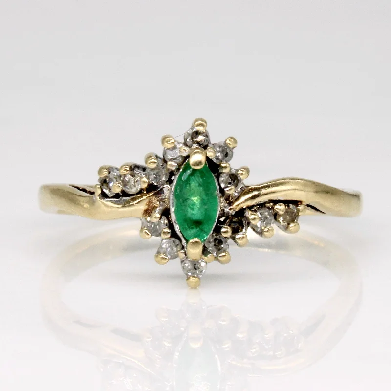 Limited-Time Offer On Elegant Jewelry Pieces Emerald & Diamond Ring | 0.11ct, 0.07ctw | SZ 7.75 | Limited-Time Offer On Elegant Jewelry Pieces Emerald & Diamond Ring | 0.11ct, 0.07ctw | SZ 7.75 |