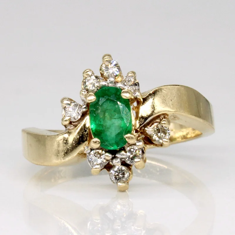 Luxury Jewelry At Unbeatable Discounts Emerald & Diamond Ring | 0.35ct, 0.20ctw | SZ 6.25 | Luxury Jewelry At Unbeatable Discounts Emerald & Diamond Ring | 0.35ct, 0.20ctw | SZ 6.25 |