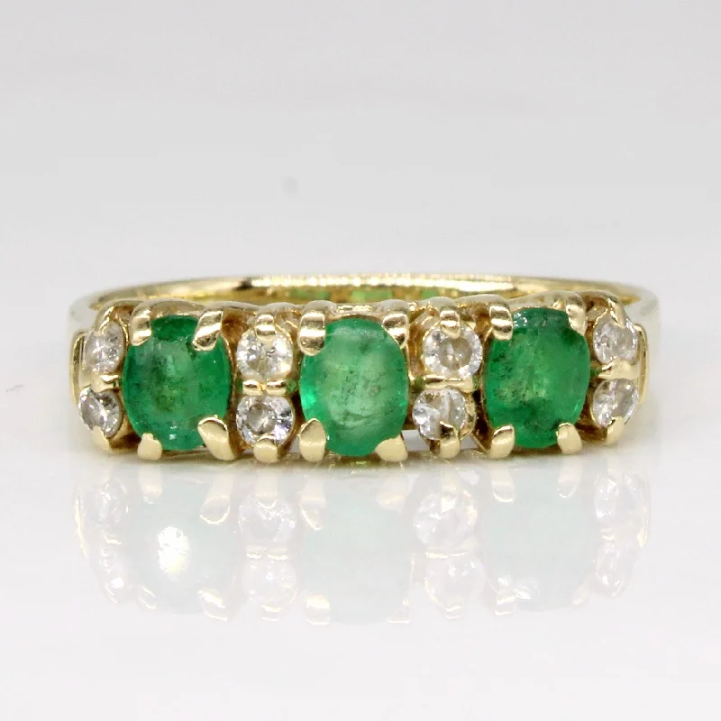 Shop Jewelry That Shines Without The High Price Emerald & Diamond Ring | 0.45ctw, 0.16ctw | SZ 6.5 | Shop Jewelry That Shines Without The High Price Emerald & Diamond Ring | 0.45ctw, 0.16ctw | SZ 6.5 |