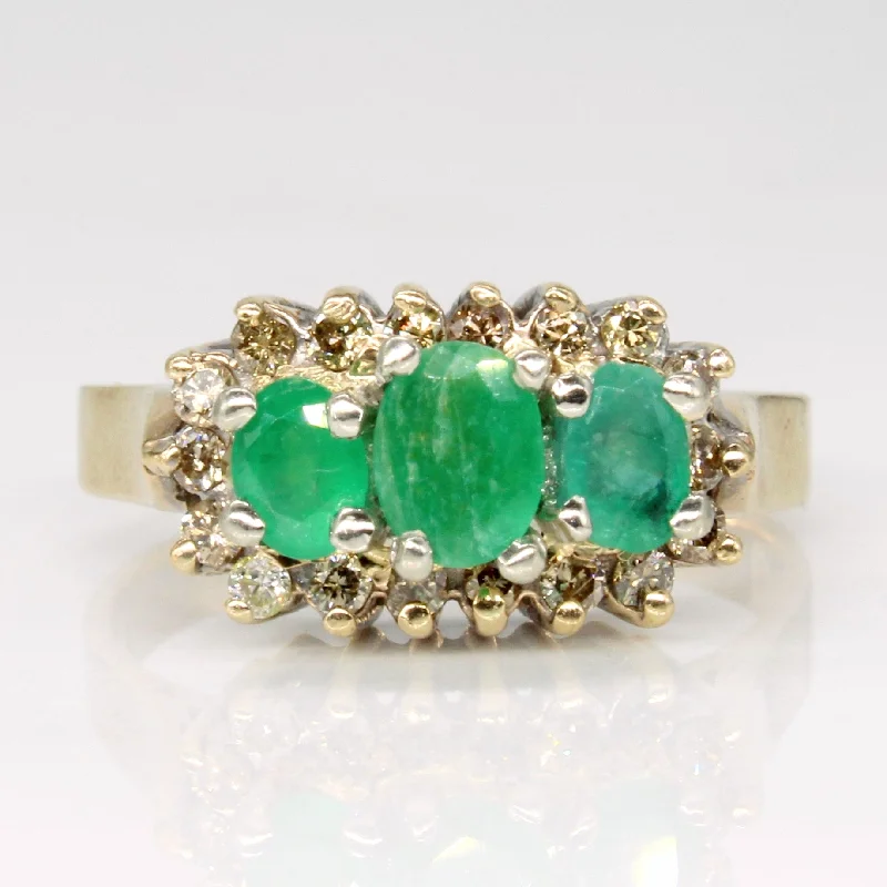 Shop Stylish Jewelry Now And Save Big Emerald & Diamond Ring | 0.80ctw, 0.36ctw | SZ 7.75 | Shop Stylish Jewelry Now And Save Big Emerald & Diamond Ring | 0.80ctw, 0.36ctw | SZ 7.75 |