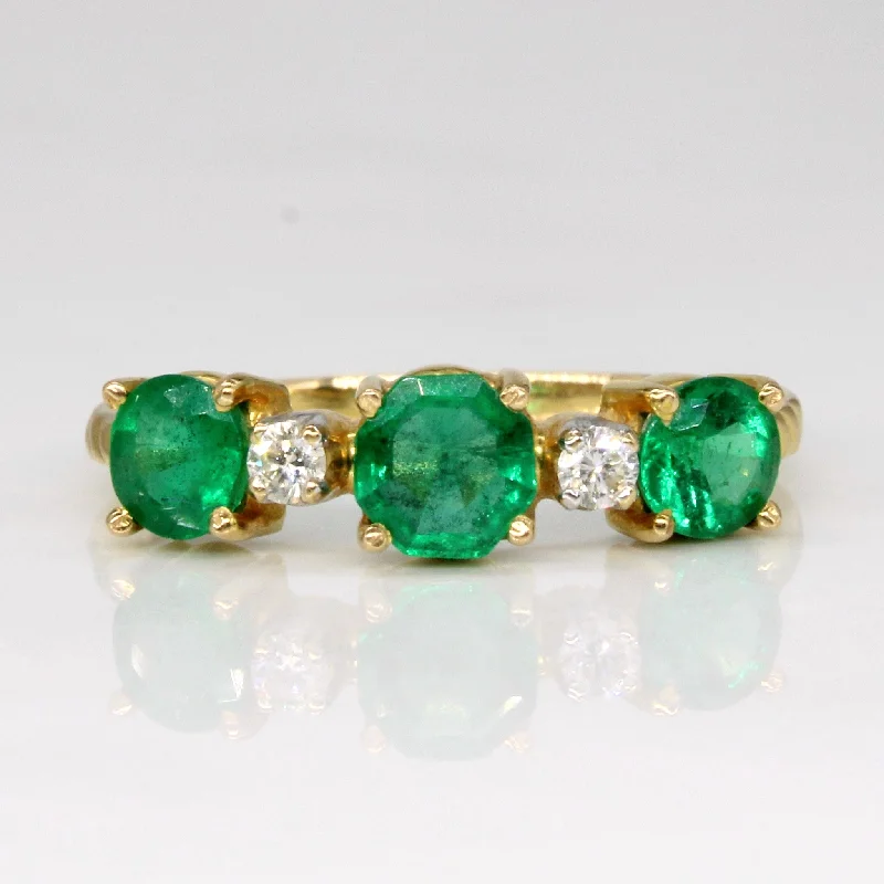 Grab Stylish Jewelry Before The Sale Ends Emerald & Diamond Ring | 1.00ctw, 0.08ctw | SZ 6.75 | Grab Stylish Jewelry Before The Sale Ends Emerald & Diamond Ring | 1.00ctw, 0.08ctw | SZ 6.75 |