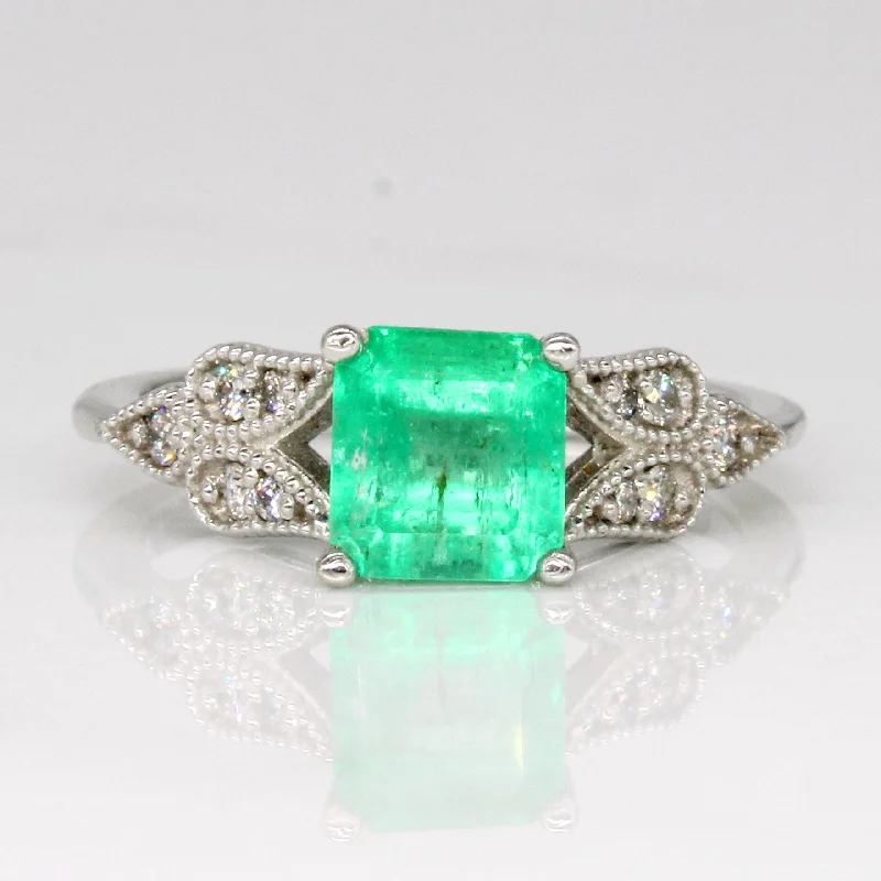 Elegant Jewelry, Exclusive Prices – Shop Now Emerald & Diamond Ring | 1.26ct, 0.14ctw | SZ 6.75 |