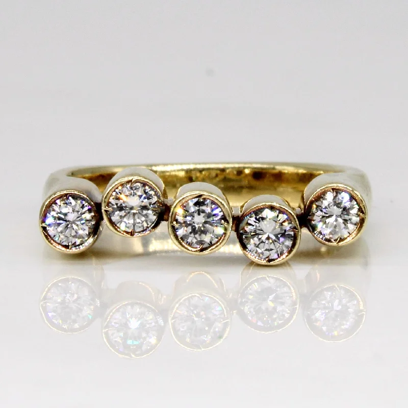 Buy More, Save More On Stunning Jewelry Designs Bezel Set Diamond Ring | 0.40ctw | SZ 5.5 |