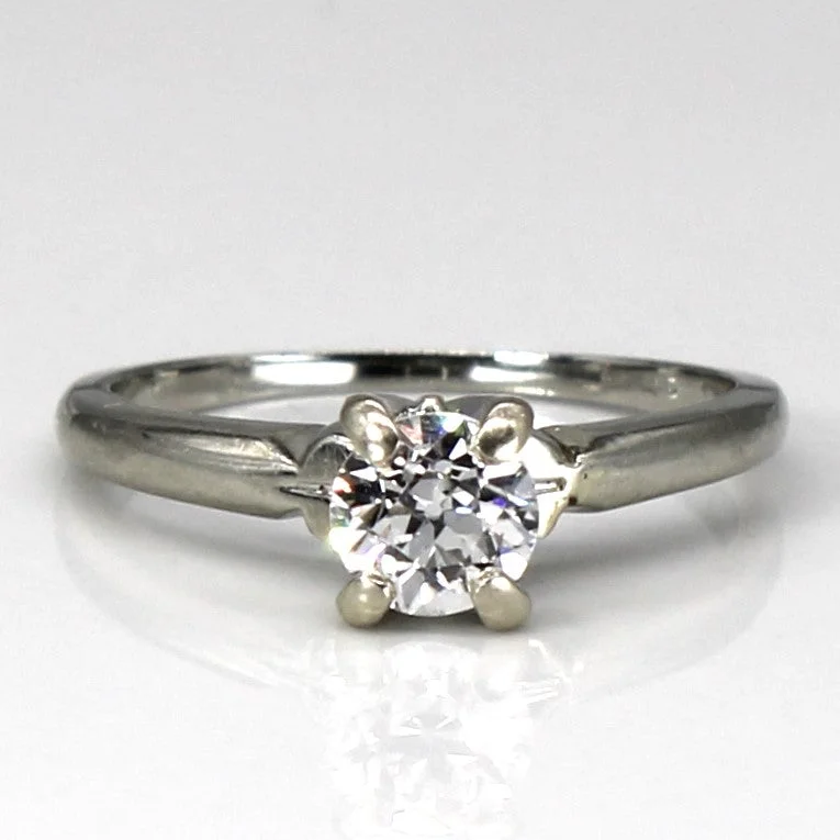 Shop Signature Jewelry Styles At Exclusive Prices Four Prong Solitaire Diamond 18k Ring | 0.48ct | SZ 4.5 |