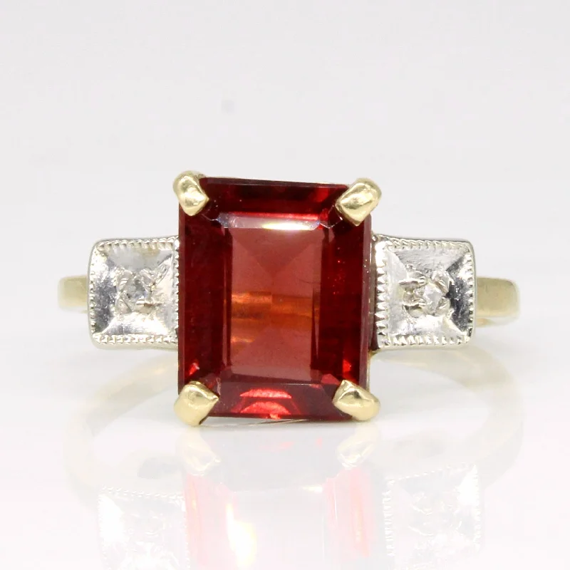 Grab Your Favorite Jewelry At The Lowest Prices Garnet & Diamond Cocktail Ring | 2.85ct, 0.04ctw | SZ 5.25 |