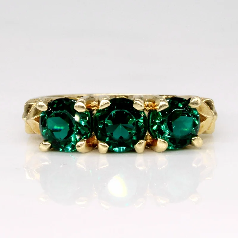 Affordable Luxury Jewelry For Every Occasion Green Glass Ring | 1.50ctw | SZ 6 |