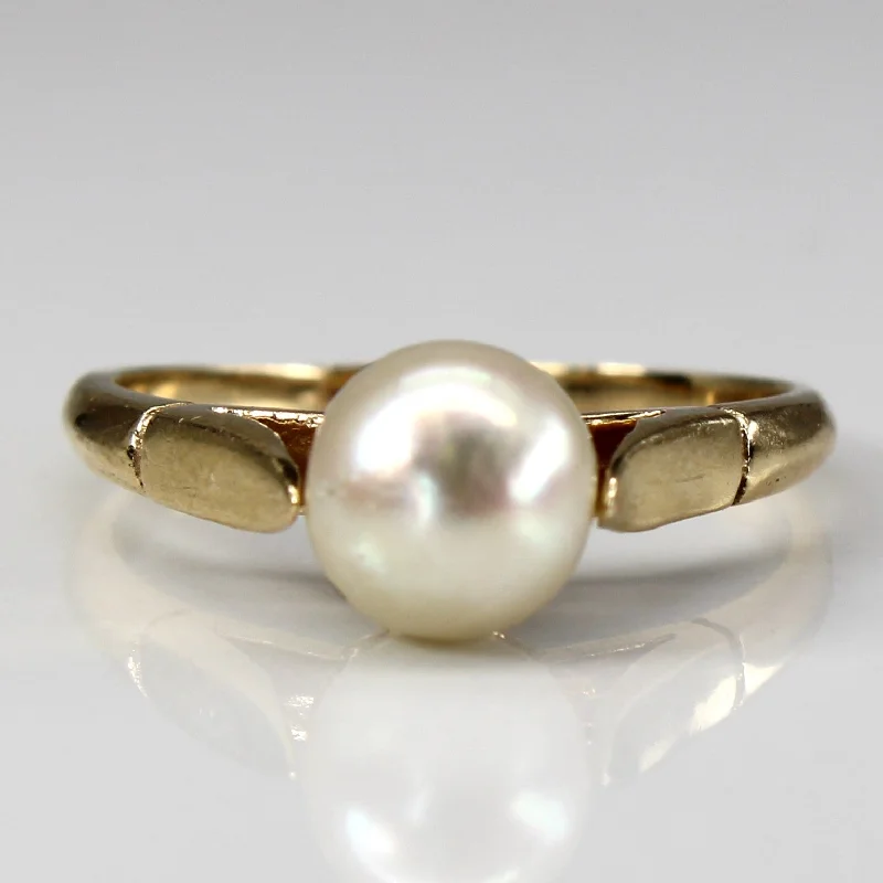 Elegant Rose Gold Jewelry For A Stylish Touch High Set Pearl Ring | SZ 7.5 |