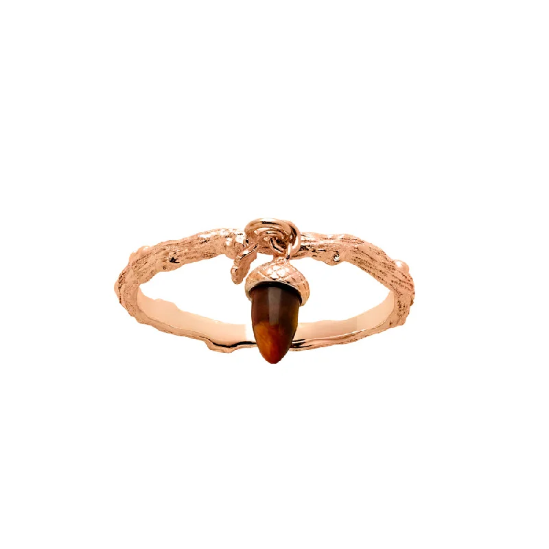 Don't Miss Out On Bestselling Jewelry At Special Prices Karen Walker Micro Acorn Charm Ring - 9ct Rose Gold & Tigers Eye Don't Miss Out On Bestselling Jewelry At Special Prices Karen Walker Micro Acorn Charm Ring - 9ct Rose Gold & Tigers Eye