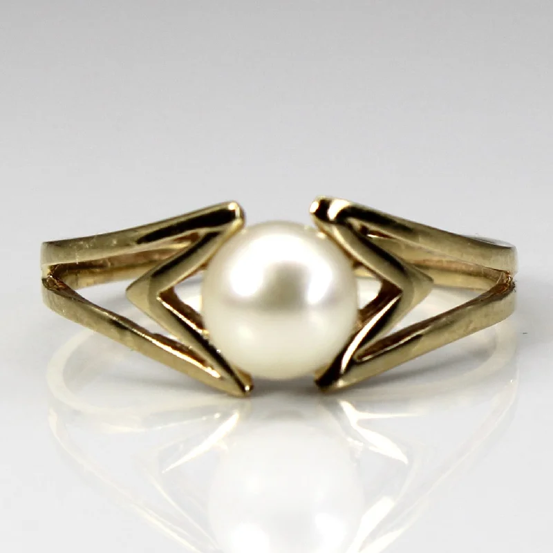 Exclusive Jewelry Sale – Limited-Time Discounts Offset Pearl Gold Ring | SZ 7 |