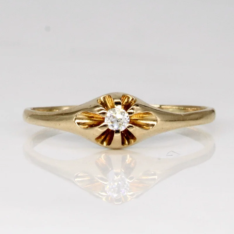 Huge Savings On Timeless Jewelry Collections Old European Cut Diamond Belcher Ring | 0.05ct | SZ 6 |
