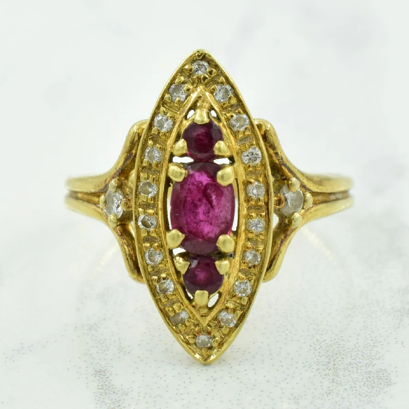 Personalized Jewelry Sale – Unique Pieces At Great Prices Ruby & Diamond Marquise Cocktail Ring | 0.70ctw, 0.20ctw | SZ 8.25 |