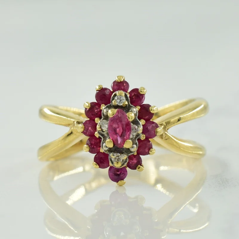 Premium Jewelry At Promotional Prices – Shine Today Ruby & Diamond Ring | 0.42ctw, 0.02ctw | SZ 5.5 | Premium Jewelry At Promotional Prices – Shine Today Ruby & Diamond Ring | 0.42ctw, 0.02ctw | SZ 5.5 |