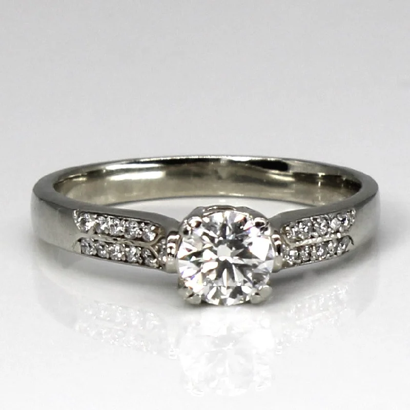Get The Jewelry You Love At A Price You Love Solitaire with Accents Diamond 19k Ring | 0.63ctw | SZ 7 | Get The Jewelry You Love At A Price You Love Solitaire with Accents Diamond 19k Ring | 0.63ctw | SZ 7 |