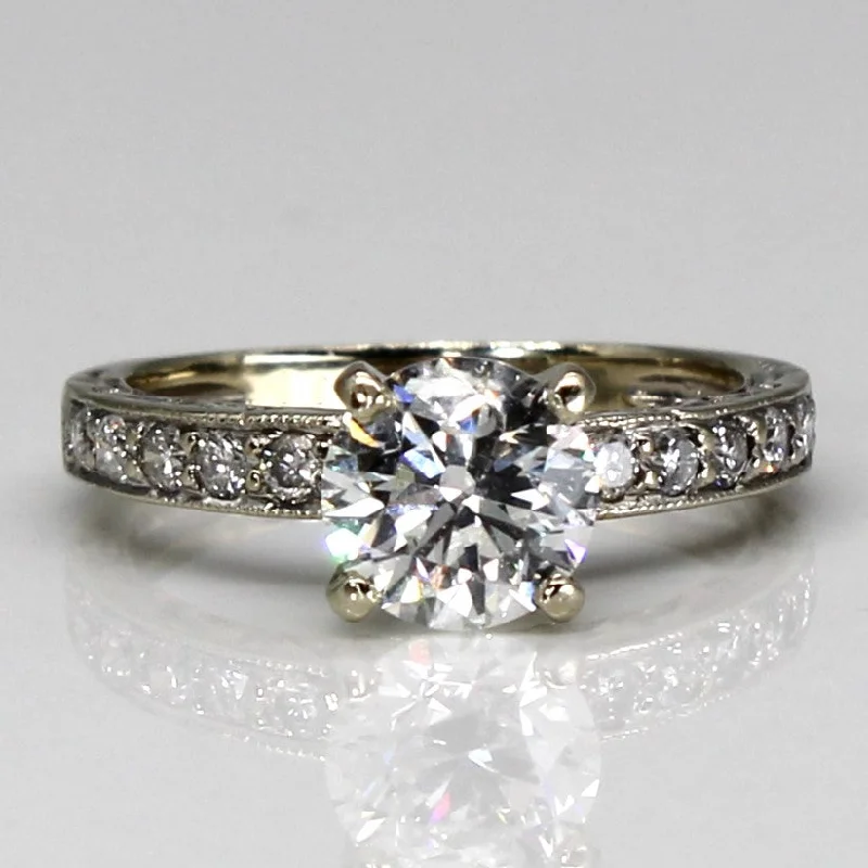 Must-Have Jewelry At Irresistible Discounts Solitaire with Accents Diamond Engagement Ring | 1.27ctw | SZ 4.5 | Must-Have Jewelry At Irresistible Discounts Solitaire with Accents Diamond Engagement Ring | 1.27ctw | SZ 4.5 |