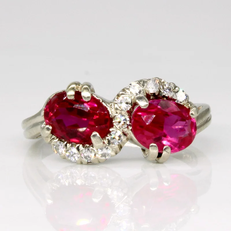 Exclusive Jewelry Sale Event – Shop Now Synthetic Ruby & Diamond Waterfall Ring | 2.00ctw, 0.11ctw | SZ 5.75 | Exclusive Jewelry Sale Event – Shop Now Synthetic Ruby & Diamond Waterfall Ring | 2.00ctw, 0.11ctw | SZ 5.75 |