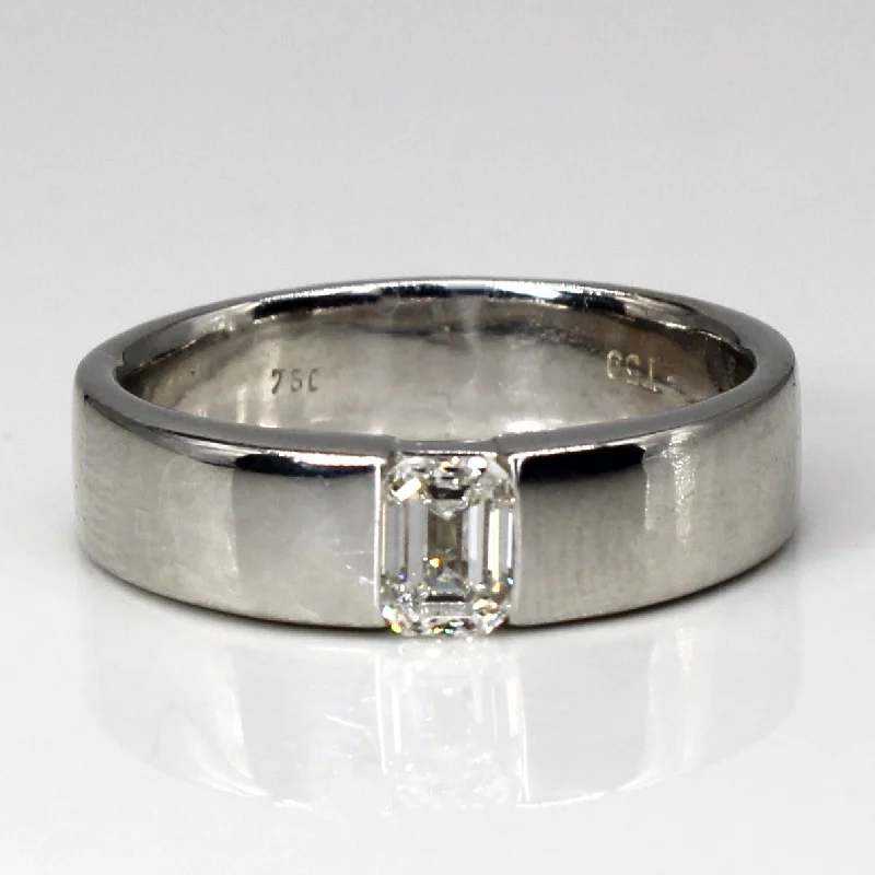Trendy Minimalist Jewelry For Everyday Wear Tension Set Emerald Diamond Ring | 0.70ct | SZ 10 | Trendy Minimalist Jewelry For Everyday Wear Tension Set Emerald Diamond Ring | 0.70ct | SZ 10 |