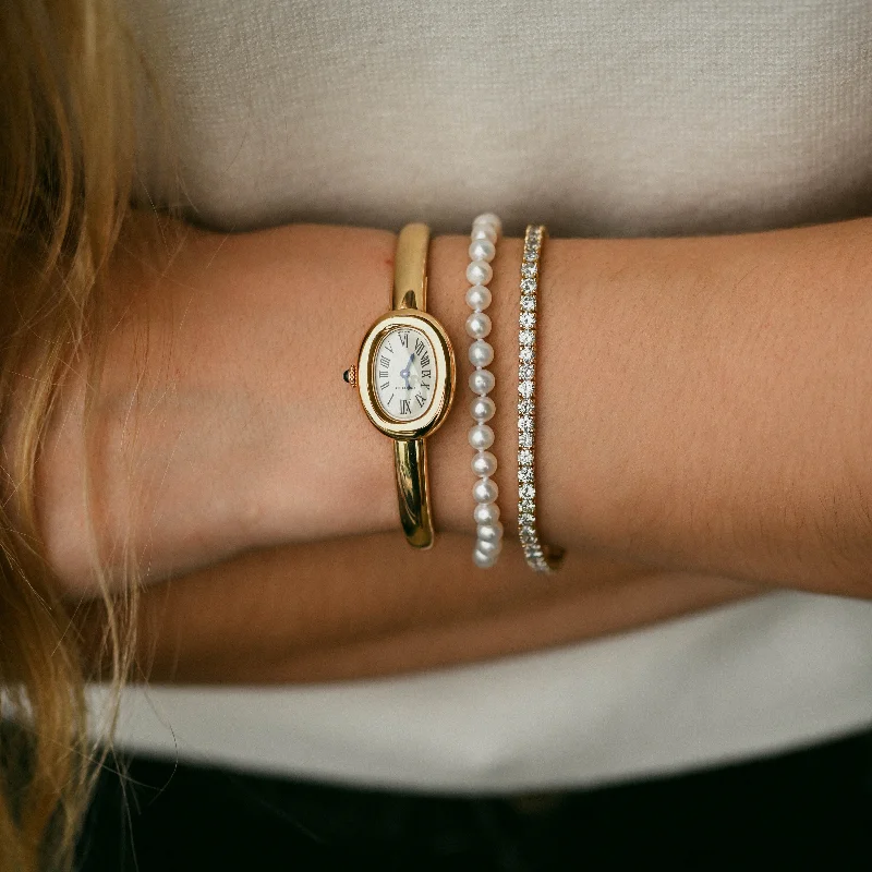 Handmade Pearl Jewelry For Timeless Elegance The Diamonds and Pearls Bracelet Set