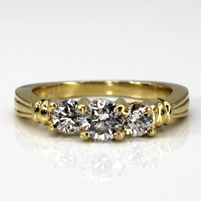 Shop Handcrafted Jewelry At Special Promotional Rates Three Stone Diamond Ring | 1.00ctw | SZ 7 | Shop Handcrafted Jewelry At Special Promotional Rates Three Stone Diamond Ring | 1.00ctw | SZ 7 |