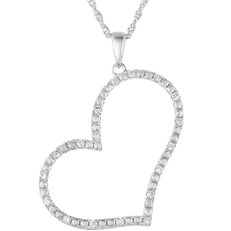 Accessorize For Less – Luxury Jewelry At Affordable Prices 1/4 cttw SI2-I1 Certified Diamond Heart Pendant 18K White Gold with Chain