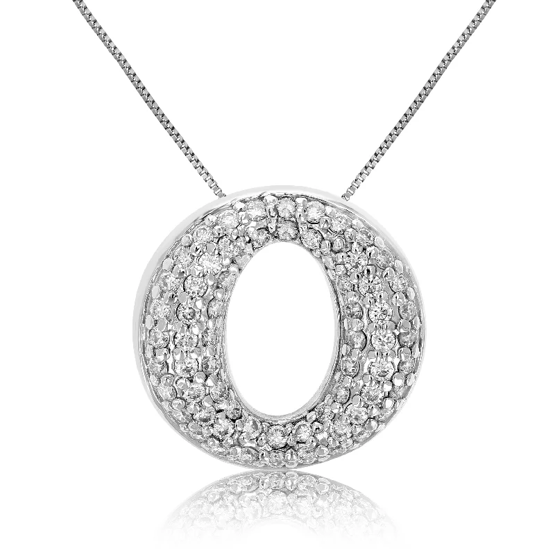 Best Jewelry Deals – Premium Quality At Exclusive Discounts 1 cttw Diamond Circle Composite Pendant Necklace 14K White Gold with Chain