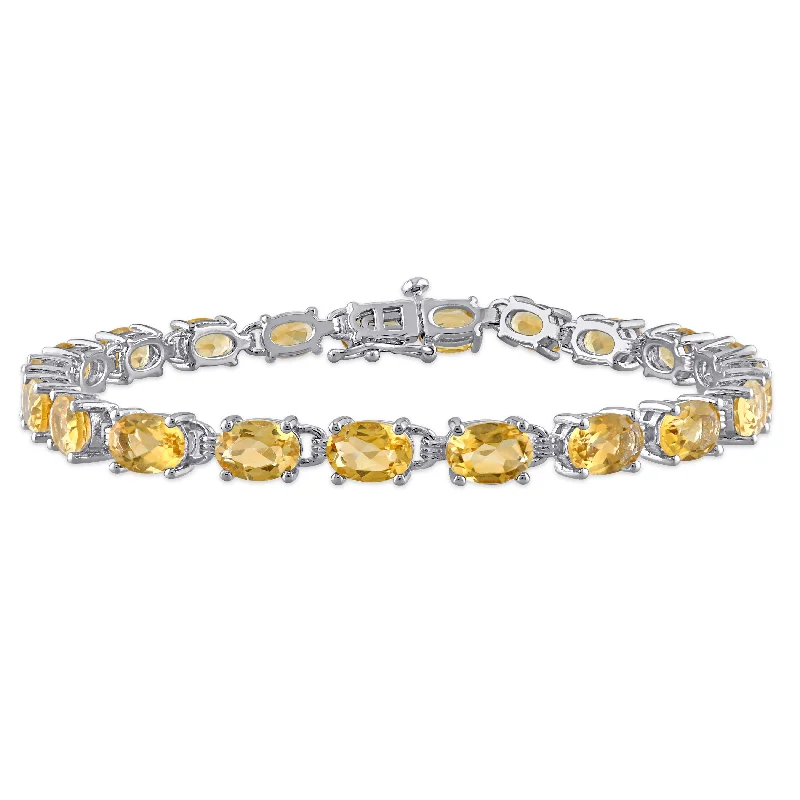 14 3/4 CT TGW Citrine Bracelet in Sterling Silver