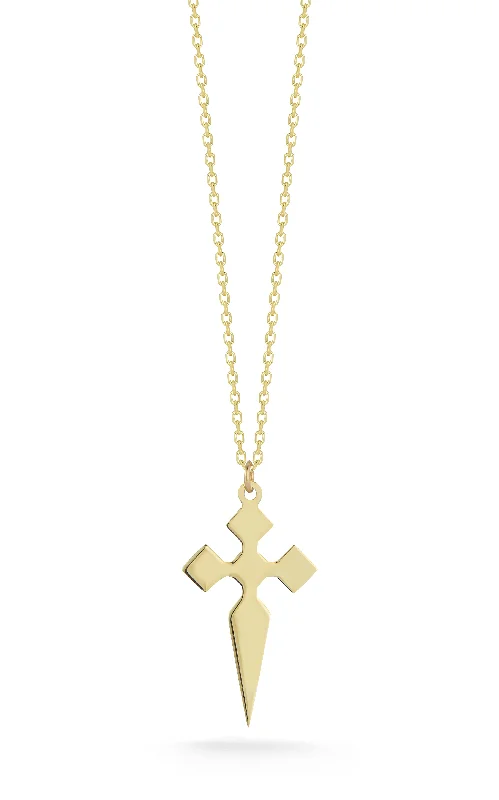 14K Gold Cross Necklace