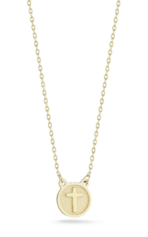 14K Gold Cross Necklace