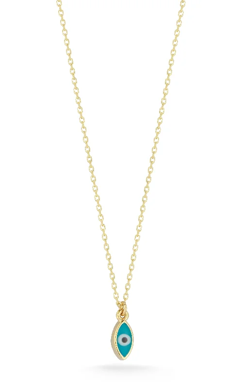 14K Gold Evil Eye Necklace