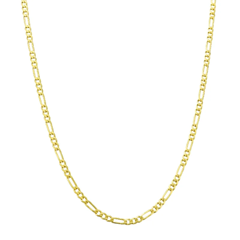 14k Gold Thin Baby Figaro Chain Necklace