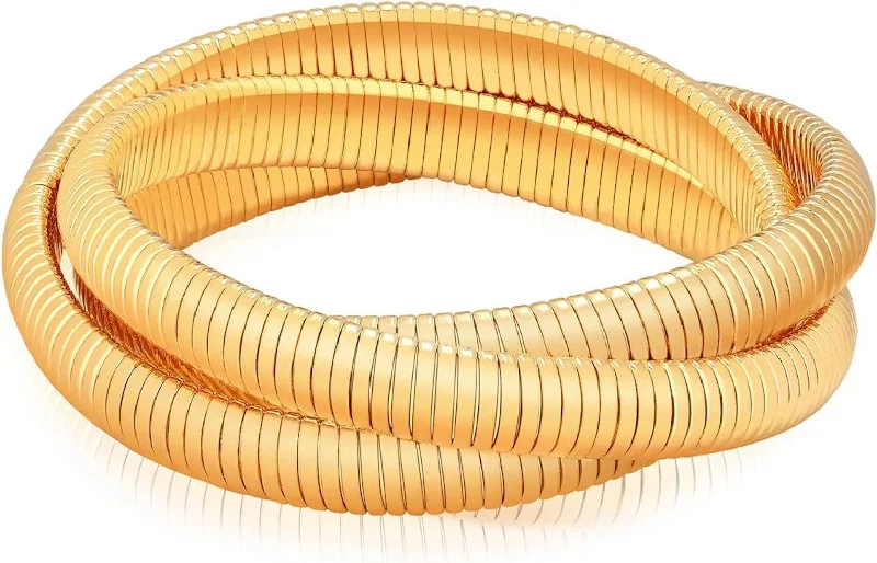 Celebrate Every Occasion With Sparkling Savings 18k Multi Tri- Color Interlocking Bracelet