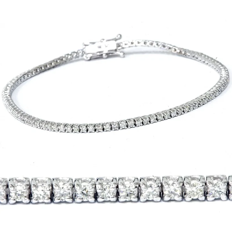 Affordable Luxury Jewelry For Every Occasion 2ct Diamond Tennis Bracelet 14K White Gold 7"