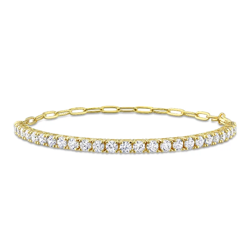 Unmissable Discounts On Timeless Jewelry Pieces 3 1/2 CT TGW Cubic Zirconia Tennis Bracelet in Yellow Plated Sterling Silver