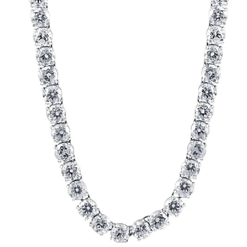 Elegant Jewelry, Affordable Luxury – Shop Now 40 Ct TW Diamond Tennis Necklace 14K White Gold 16"