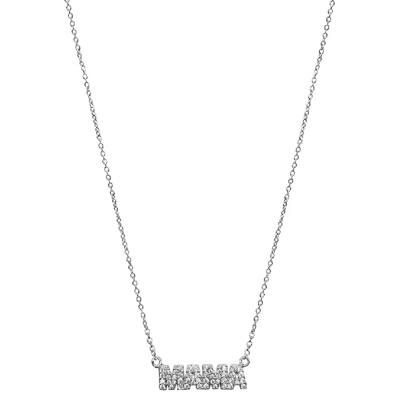 Adornia Adornia Mama Necklace silver crystal