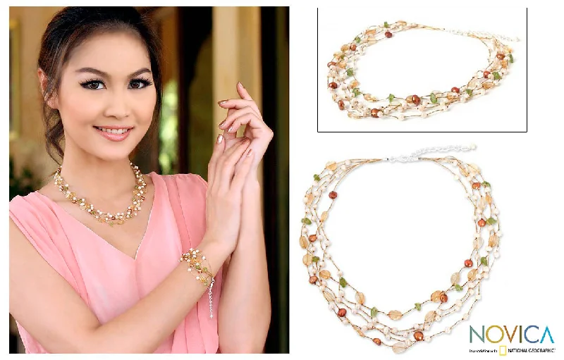 Jewelry Flash Sale – Stylish Designs At Unbeatable Rates Awakening Multi-Gem & Freshwater Pearls Necklace