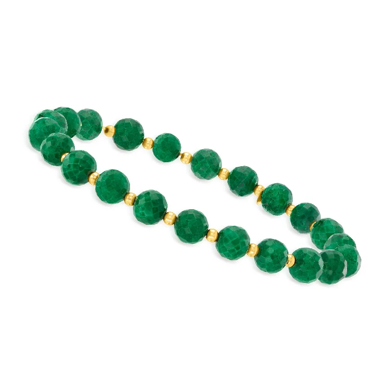 Exclusive Jewelry Bundles At Discounted Prices Canaria Emerald Bead Stretch Bracelet With 10kt Yellow Gold