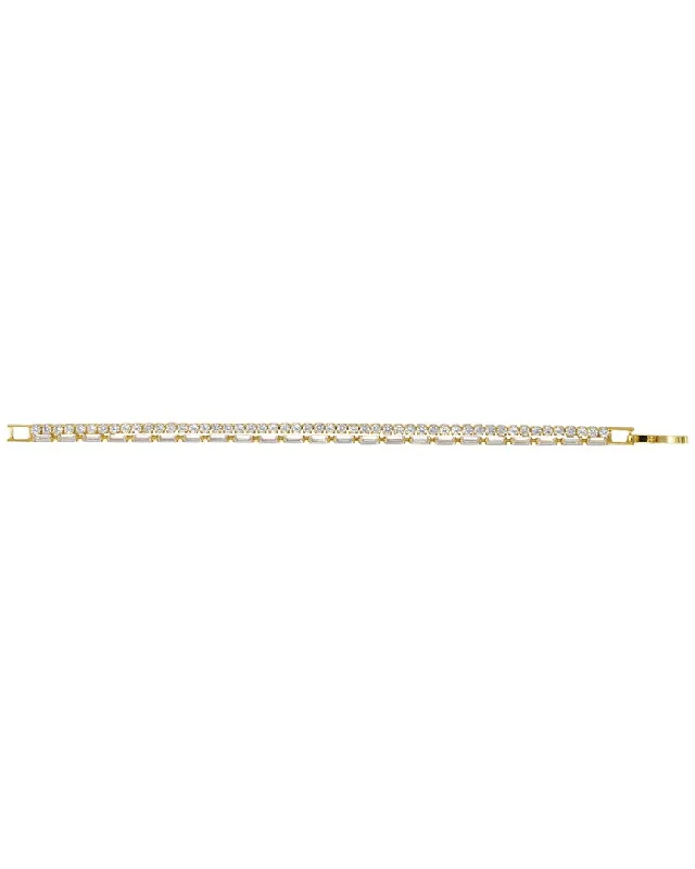 Cloverpost Fuel 14K Plated CZ Tennis Bracelet